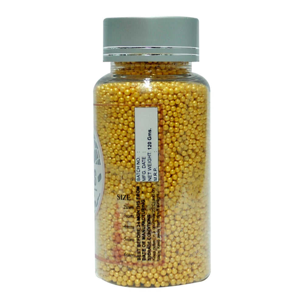 Confect Yellow Disco Balls Sprinkles 2 MM