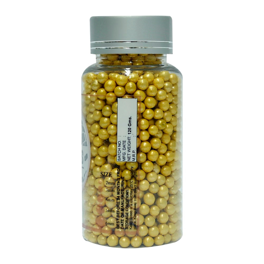 Confect Yellow Disco Balls Sprinkles 3 MM