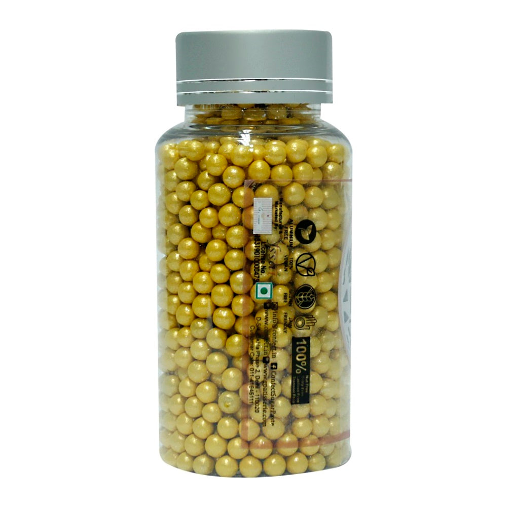 Confect Yellow Disco Balls Sprinkles 6 MM
