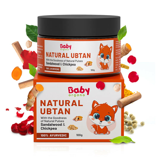 Babyorgano Natural Ubtan Face Pack, Skin Lightening and Tan Removal For Babies - Grab2buy