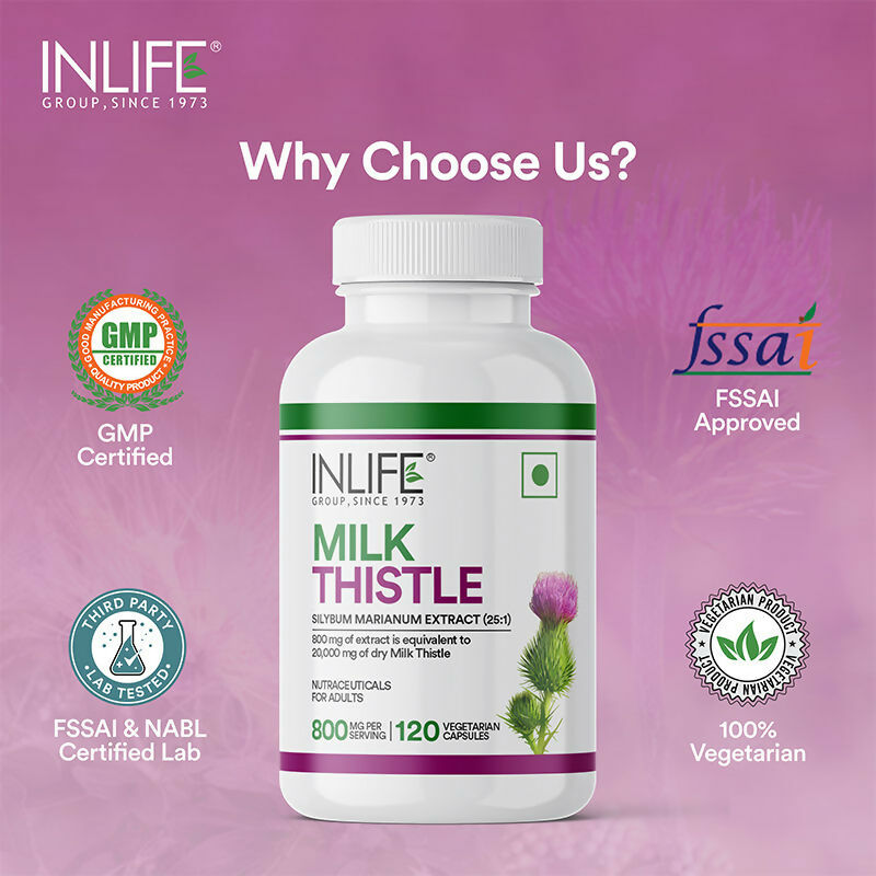 Inlife Milk Thistle Extract 800mg Capsules 