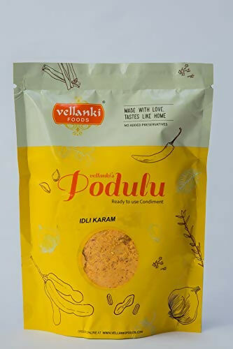 Vellanki Foods Powders 4 Pack Combo (Each 250 gm) - Nalla Karam, Idli Karam, Kobbari Karam, Palli Karam 