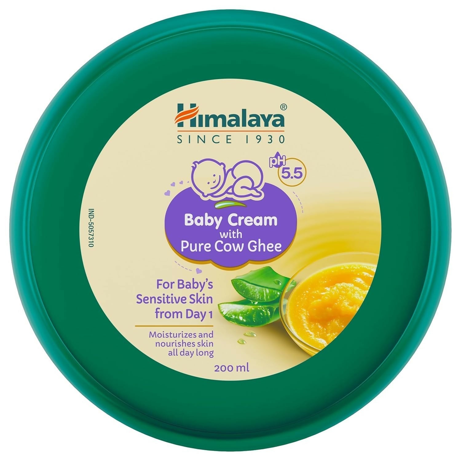 Himalaya Baby Cream with Pure Cow Ghee & pH5.5 For Dry & Sensitive Skin 