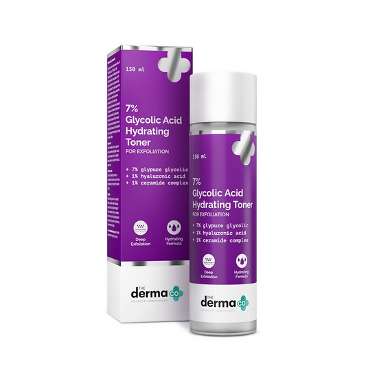 The Derma Co 7% Glycolic Acid Hydrating Toner With Glycolic Acid & Hyaluronic Acid For Gentle Exfoliation  Grab2Buy The Derma Co Grab2Buy