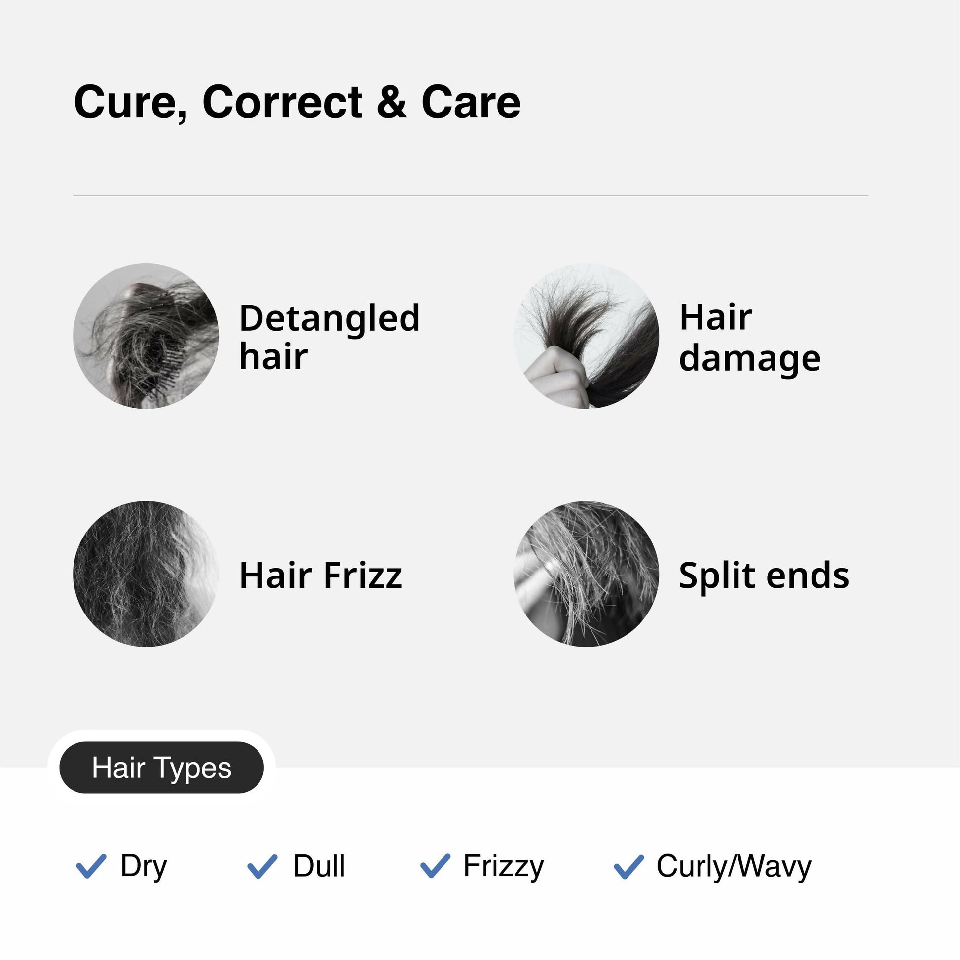 Cureskin Smooth and Shine Hair Serum Helps Reducing Hair Breakage, Frizz 