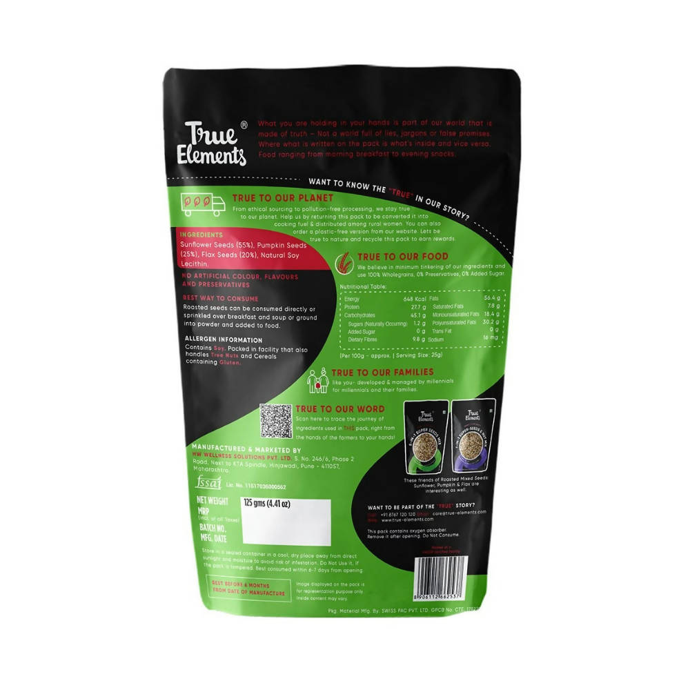 True Elements Roasted Mixed Seeds Sunflower Pumpkin & Flax  Grab2Buy True Elements Grab2Buy