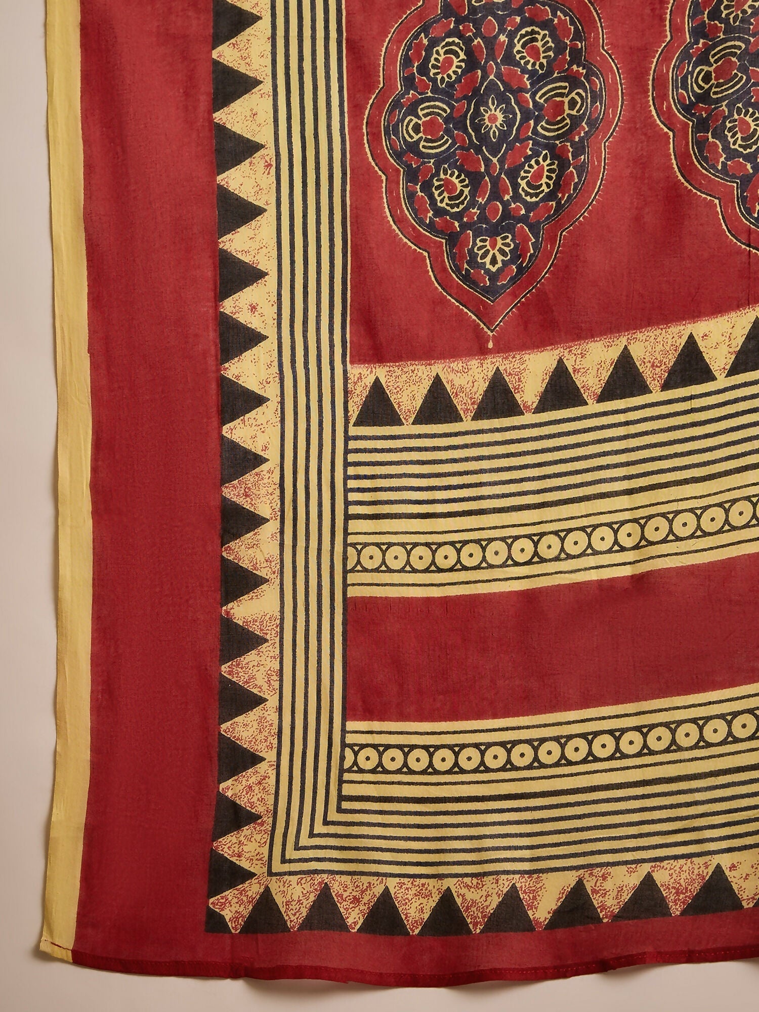 Joban Fashion Printed Maroon Pure Cotton Kurta Set