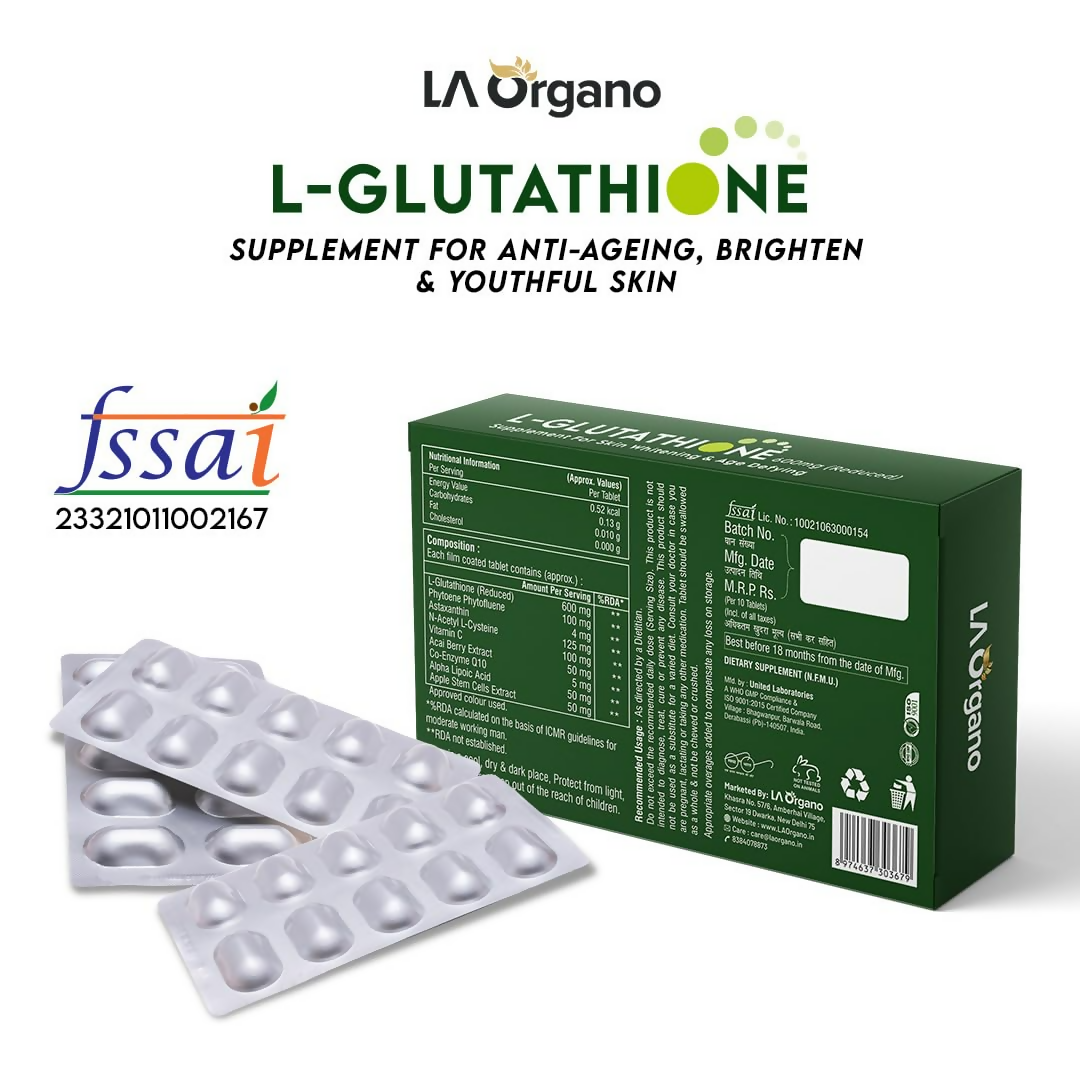 LA Organo L Glutathione Tablets 