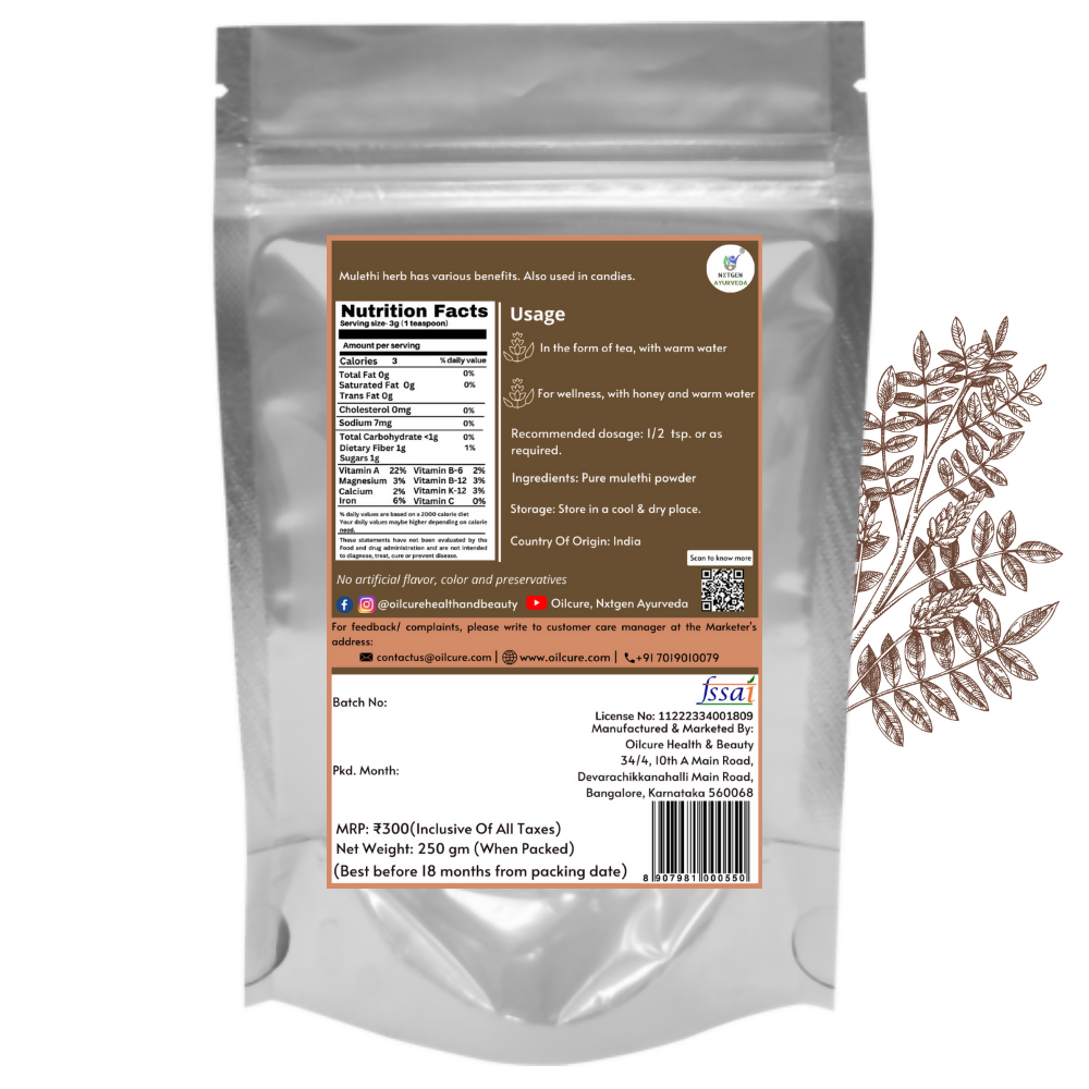 Nxtgen Ayurveda Mulethi / Yashtimadhu Powder 