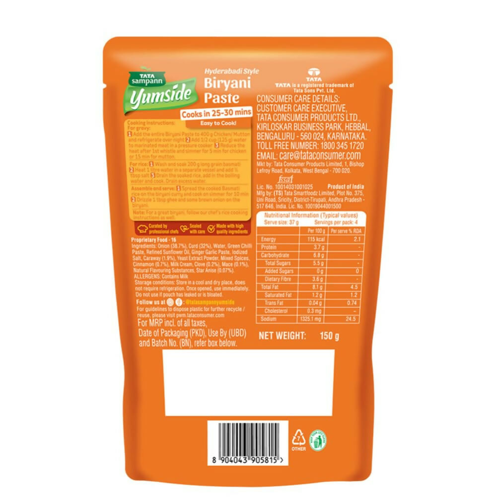 Tata Sampann Yumside Biryani Paste/Masala - Hyderabadi Style - Grab2buy