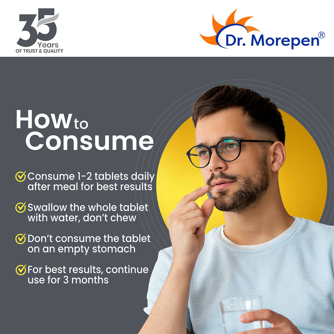 Dr. Morepen Testo Boost For Men | Increases Energy Stamina & Muscle Growth 