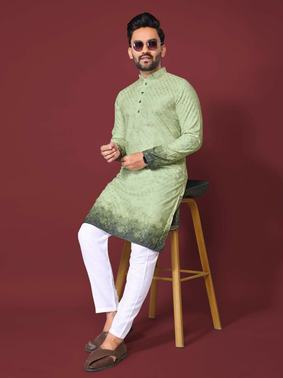 Anaita Green Multi Colour Kurta