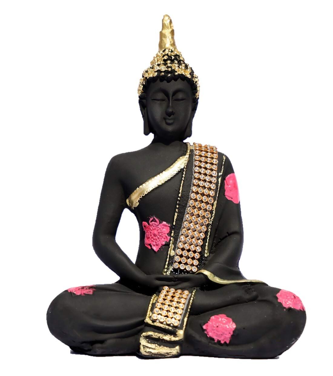 Shri Balaji Enterprises Polyresin Sitting Lord Buddha Idol - Grab2buy