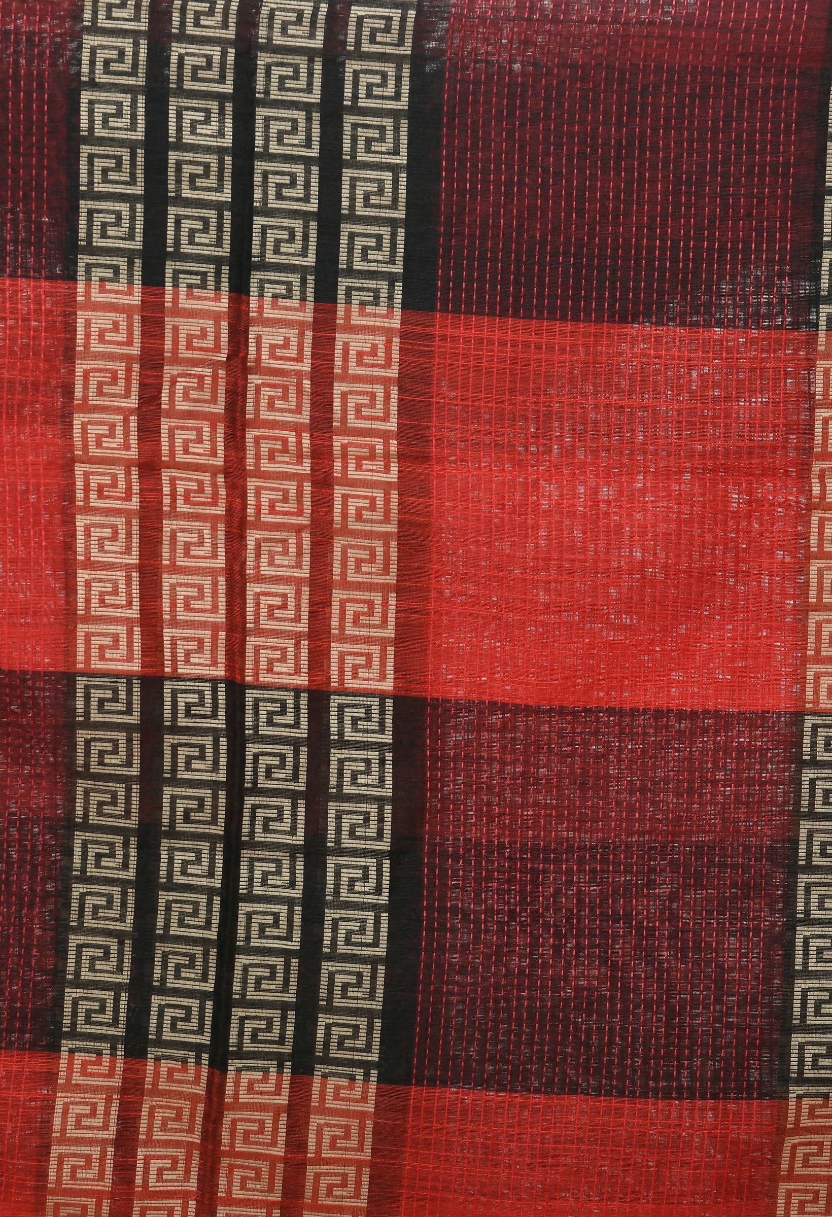 Mominos Fashion Moeza Handloom Cotton Red Tone Dupatta