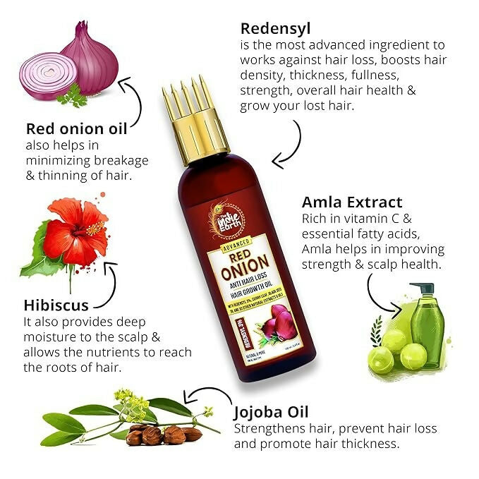 The Indie Earth Advanced 3% Redensyl Red Onion Anti Hair Loss & Hair Growth Oil  Grab2Buy The Indie Earth Grab2Buy
