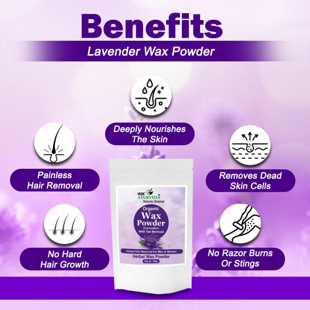 VedicAyurveda Herbal Wax Powder - Lavender  Grab2Buy VedicAyurveda Grab2Buy