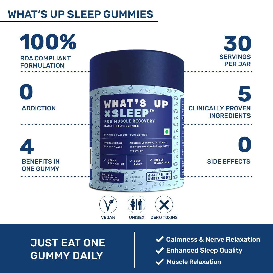 What’s Up Wellness Sleep For Muscle Recovery Gummies 