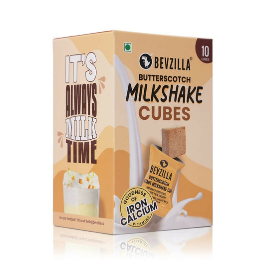 Bevzilla Butterscotch Instant Milkshake Cubes with Organic Date Palm Jaggery 