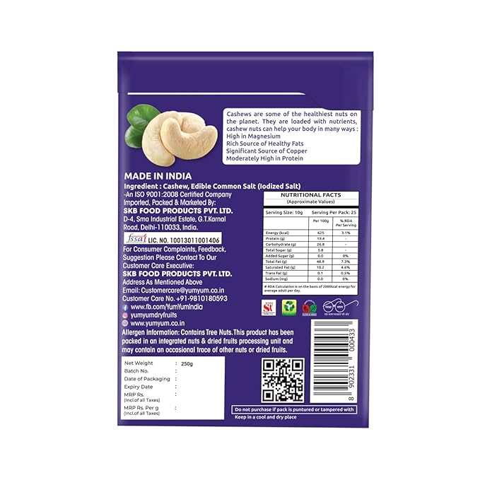 Yum Yum Roasted & Salted Cashews Box  Grab2Buy Yum Yum Grab2Buy