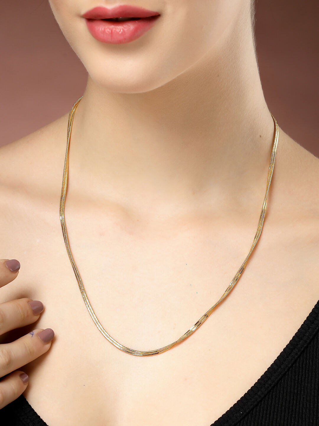 NVR Women's Set of 2 Silver & Gold Rhodium-Plated Minimal Chain 