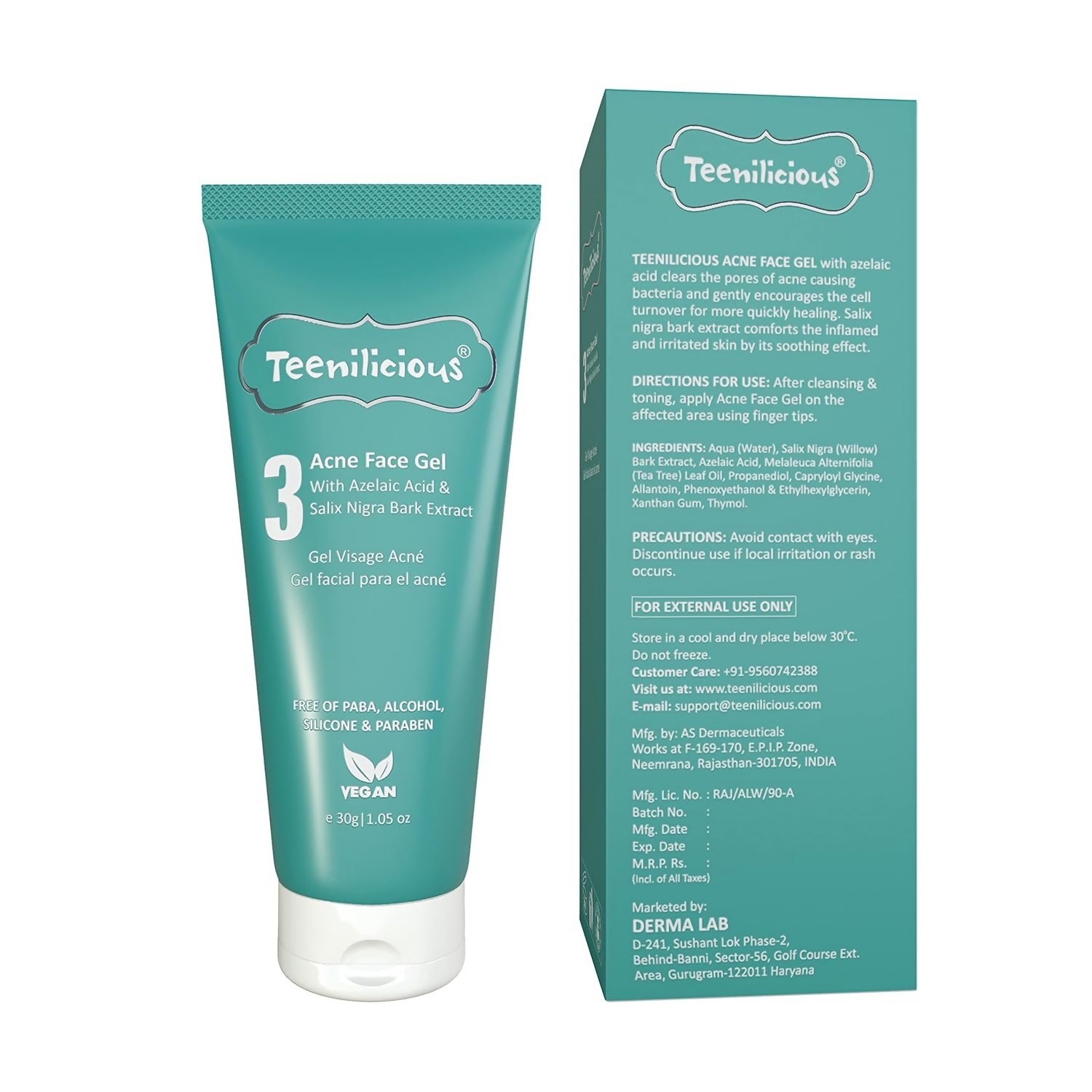 Teenilicious Anti-Acne Gel With 3% Azelaic Acid, Tea Tree Oil 