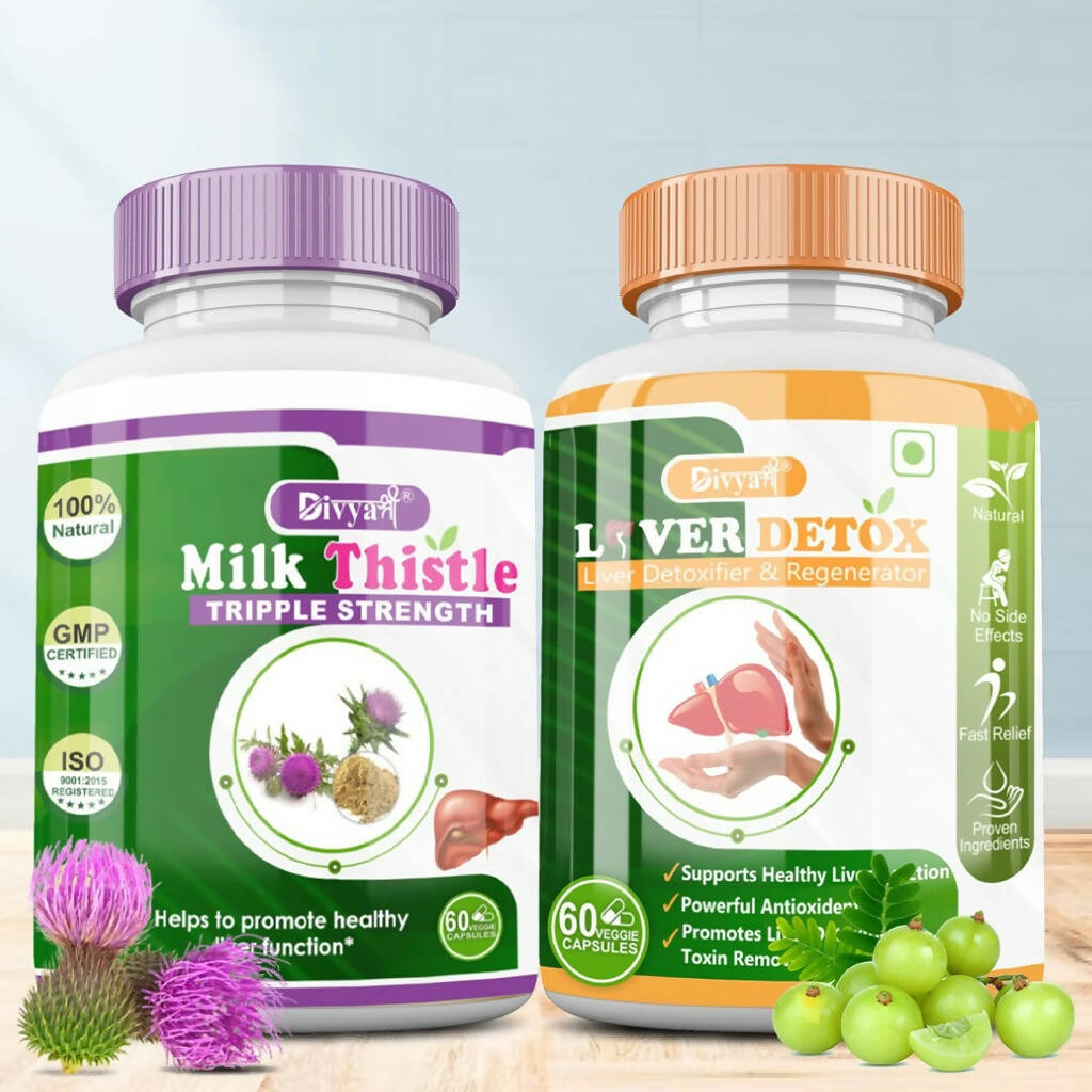 Divya Shree Liver Detox & Milk Thistle Capsule Combo - Grab2buy