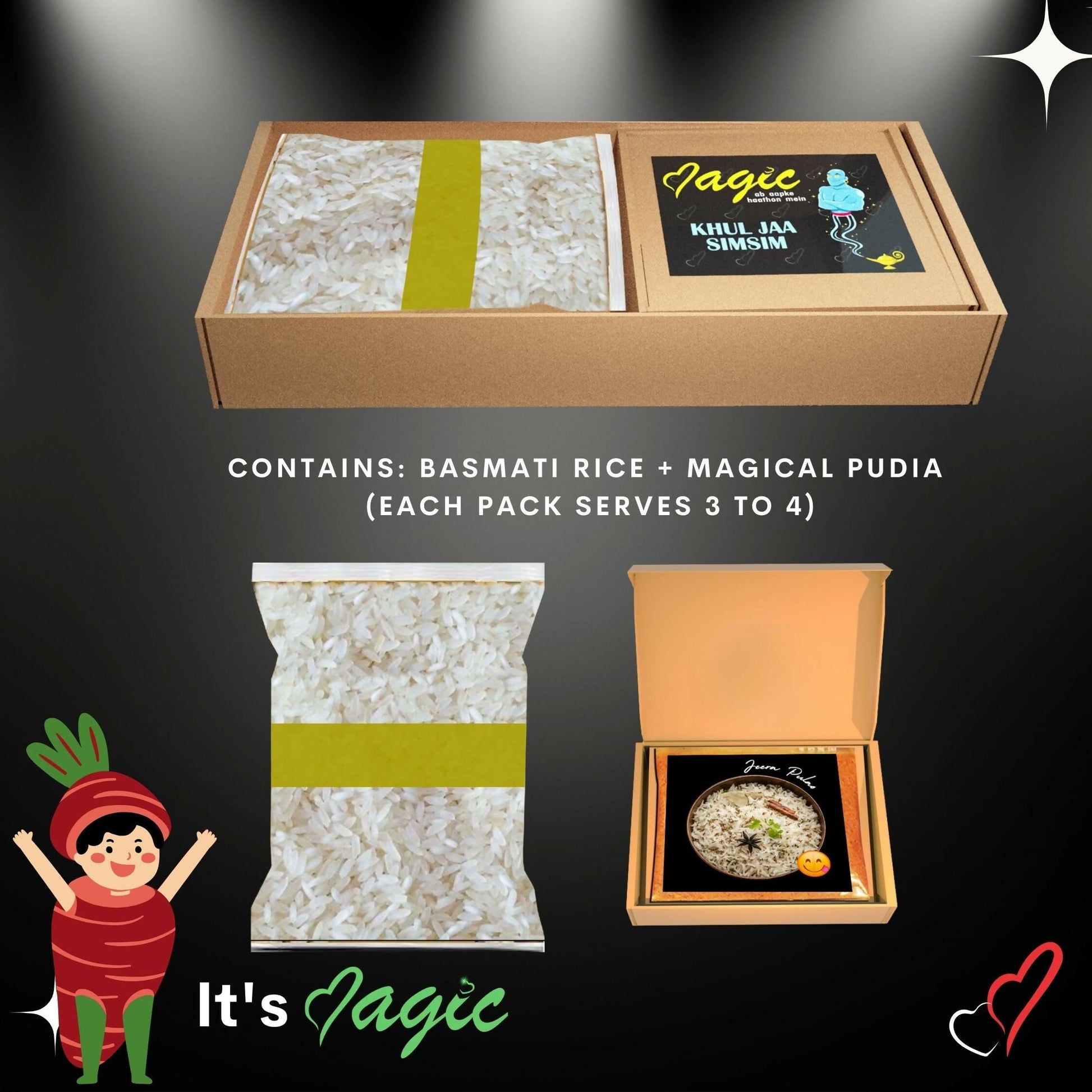 Sanskriti Magic Masala Veg Pulao Fresh Ready to cook All-in-One Kit - Grab2buy