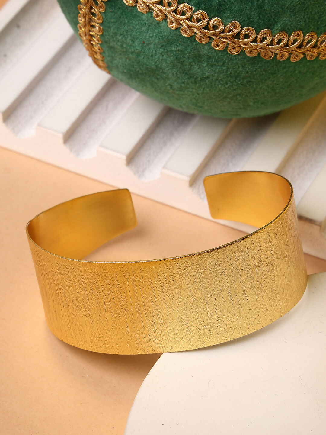 NVR Women Gold-Polished Western Cuff Bracelet