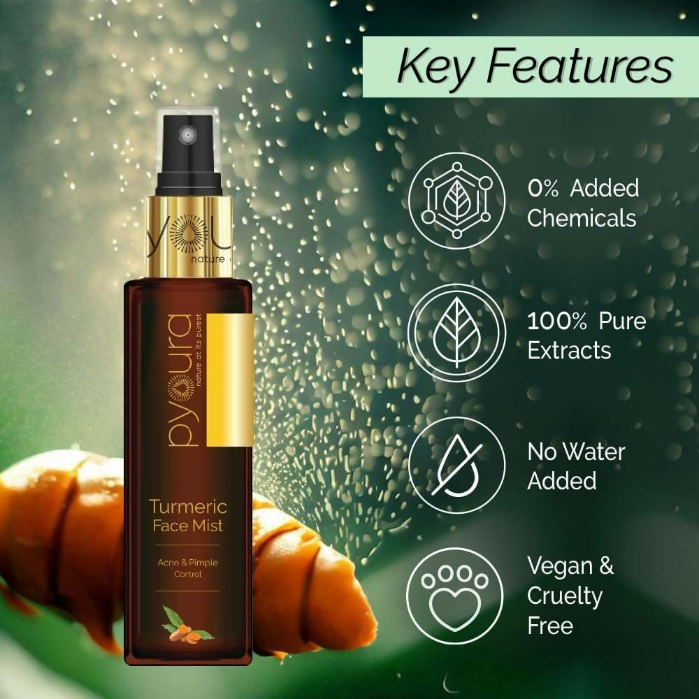 Pyoura Acne Pimple Turmeric Face Toner Mist Serum 