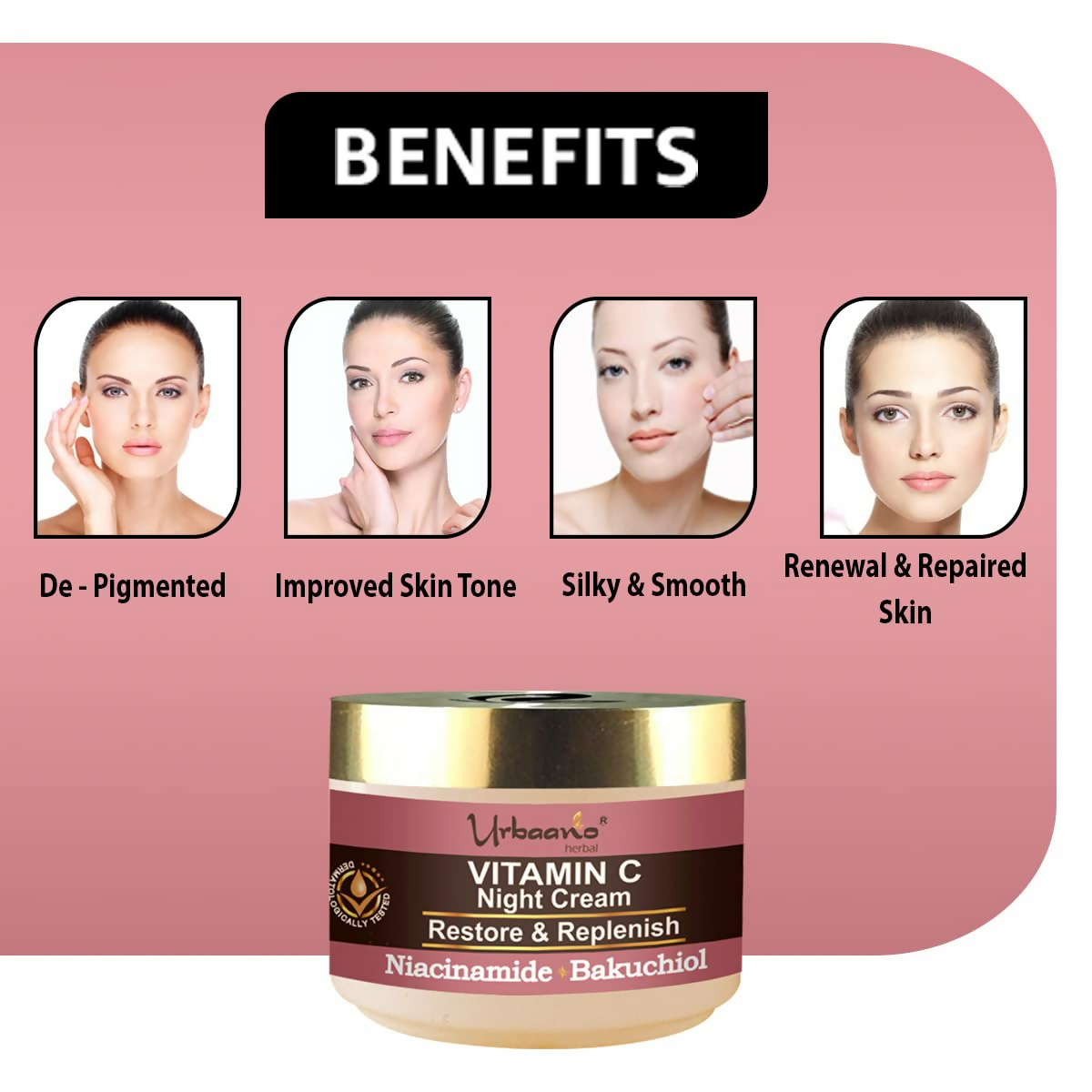 Urbaano Herbal Vitamin C Night Cream Glow  Grab2Buy Urbaano Herbal Grab2Buy
