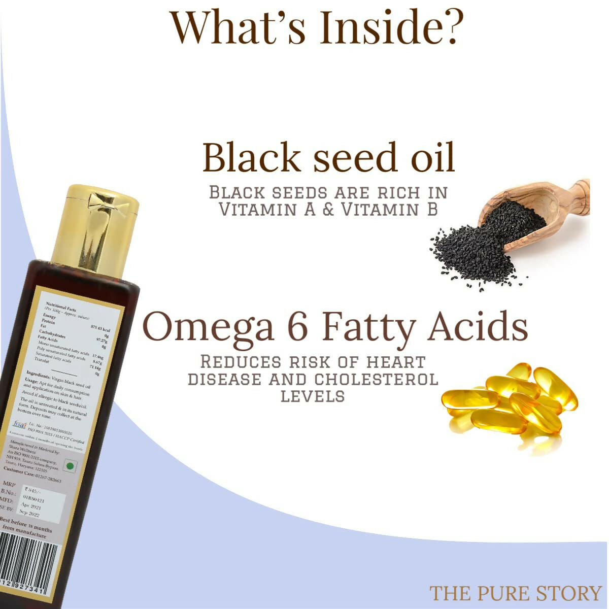 The Pure Story Black Seed Hair Oil - Pure And Natural  Grab2Buy The Pure Story Grab2Buy