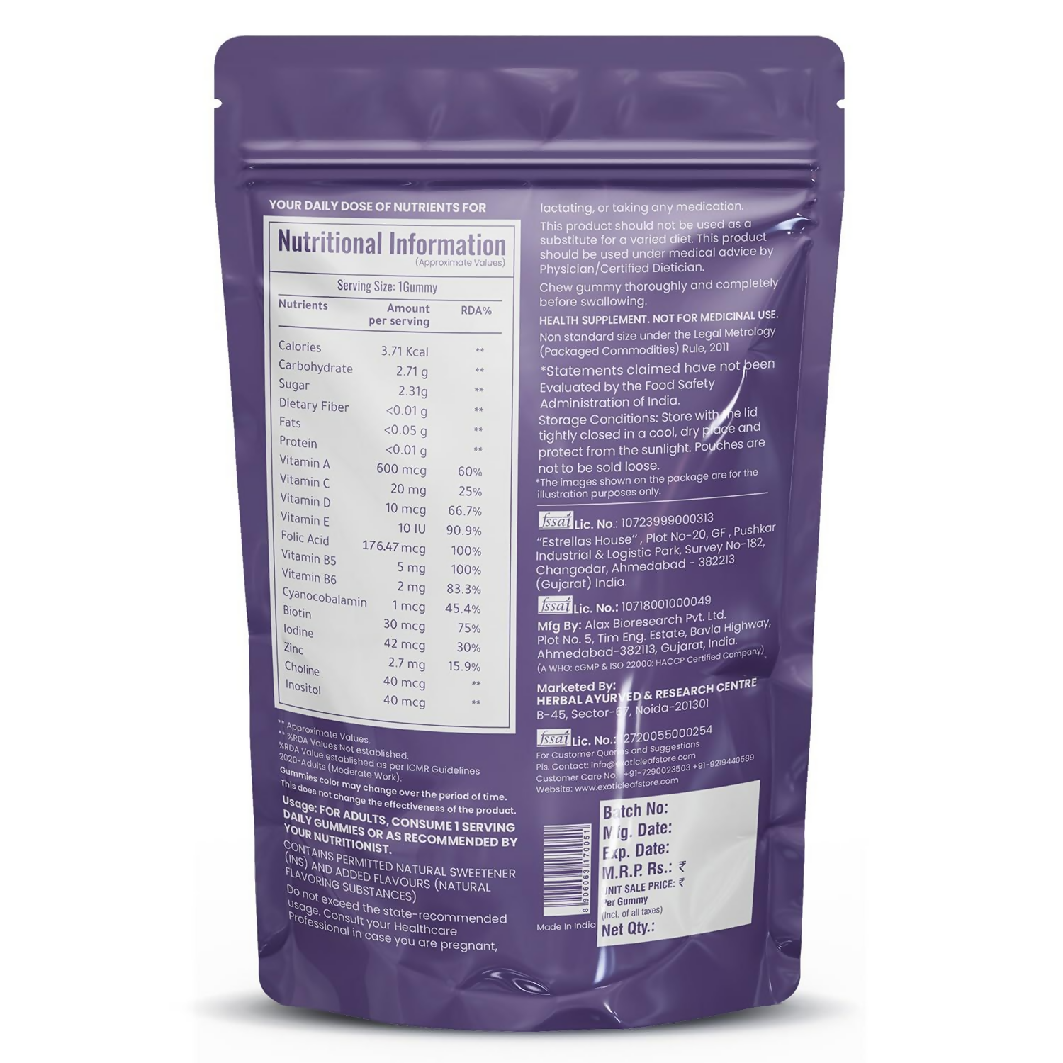 Exotic Leaf Biotin Gummies 