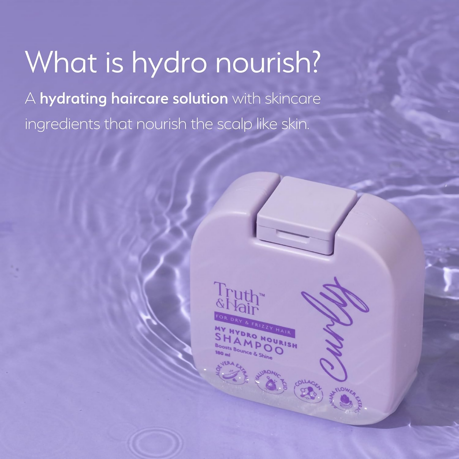 Truth & Hair Hydro Nourish Shampoo For Curly Hair With Aloevera Leaf Powder  Grab2Buy Truth & Hair Grab2Buy