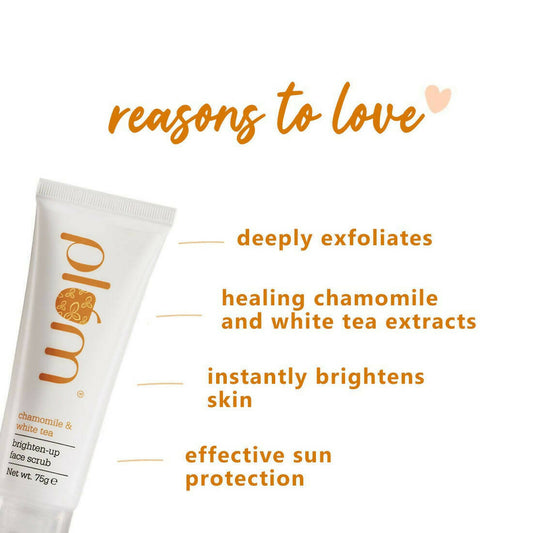 Plum Chamomile & White Tea Brighten-Up Face Scrub - Grab2buy
