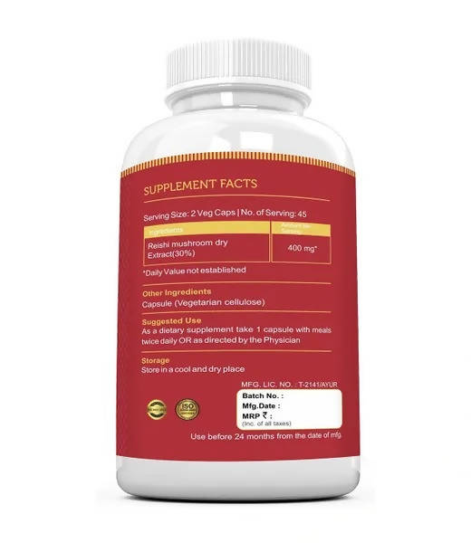 Ramini Bio Nutrition Ganoderma 400mg Veg Capsules - Grab2buy