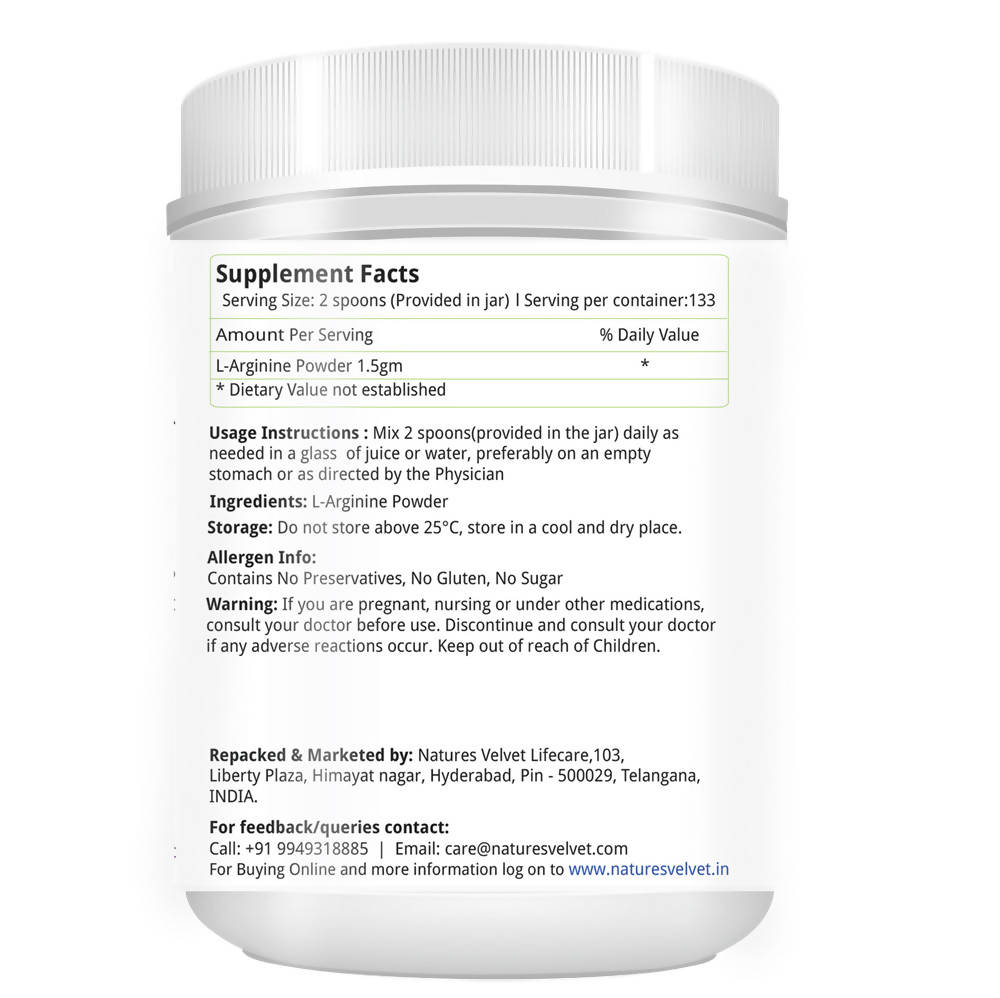 Nature's Velvet L-Arginine Powder 