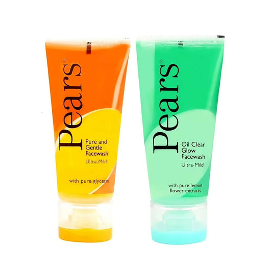 Pears Pure & Gentle Ultra Mild Facewash & Oil Clear Glow Ultra Mild Facewash Combo - Grab2buy
