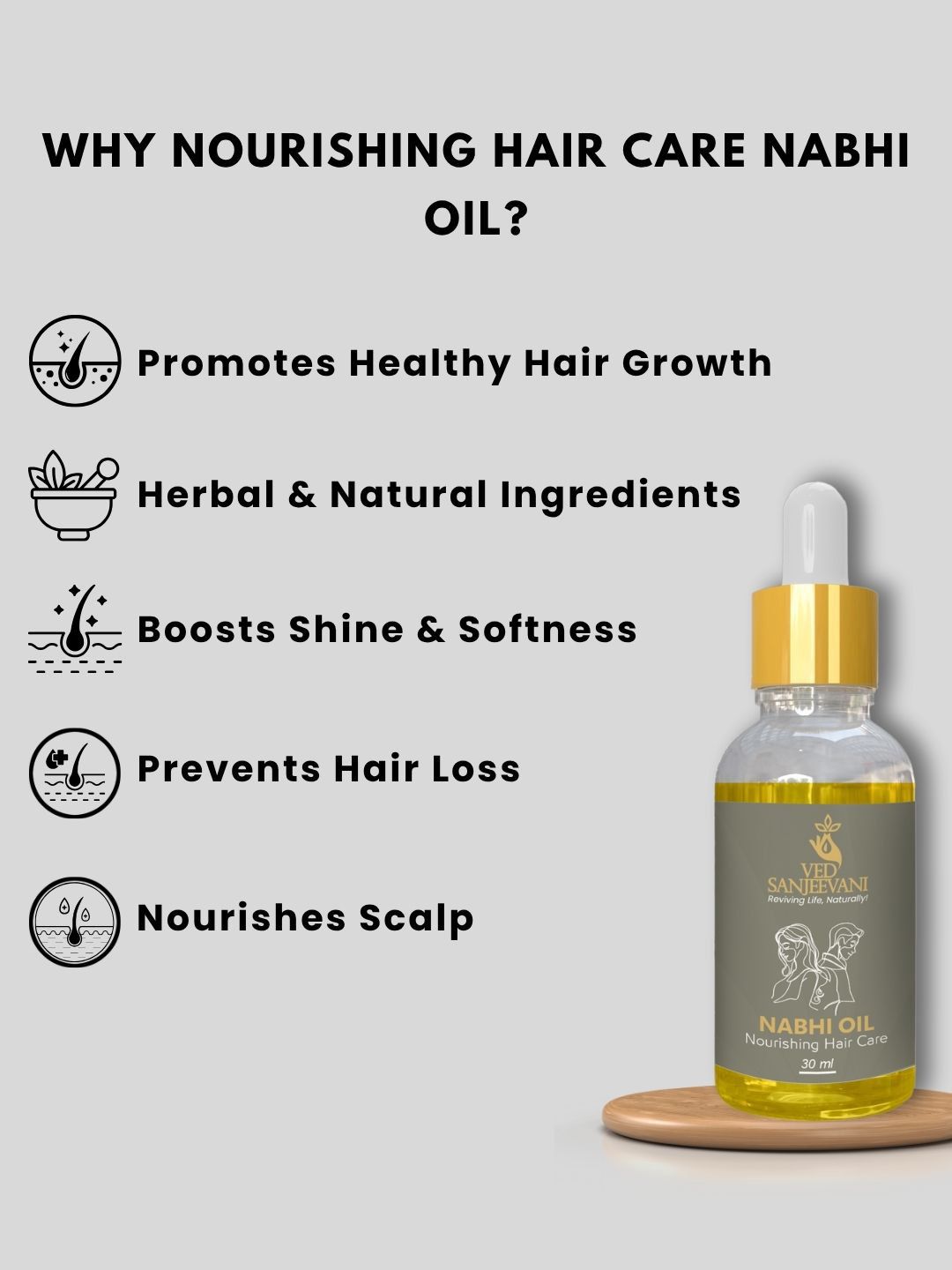 Ved Sanjeevani Nourishing Hair Care Nabhi Oil  Grab2Buy Ved Sanjeevani Grab2Buy