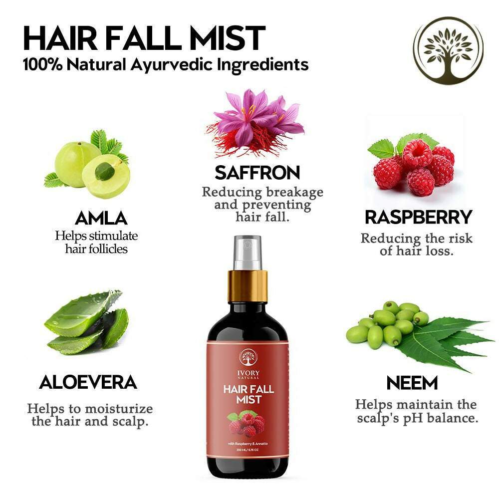 Ivory Natural Hair Mist For Long Hair For Growth Of Hair, Strengthen Follicles, And Restore Shine | Swadesiicart