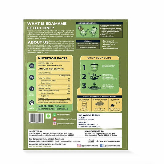 Pink Harvest Organic 100% Edamame Fettuccine - Grab2buy