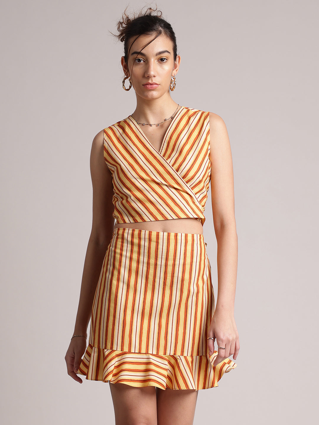 Zaccai Women's Multi Poplin Striped Co-Ords 