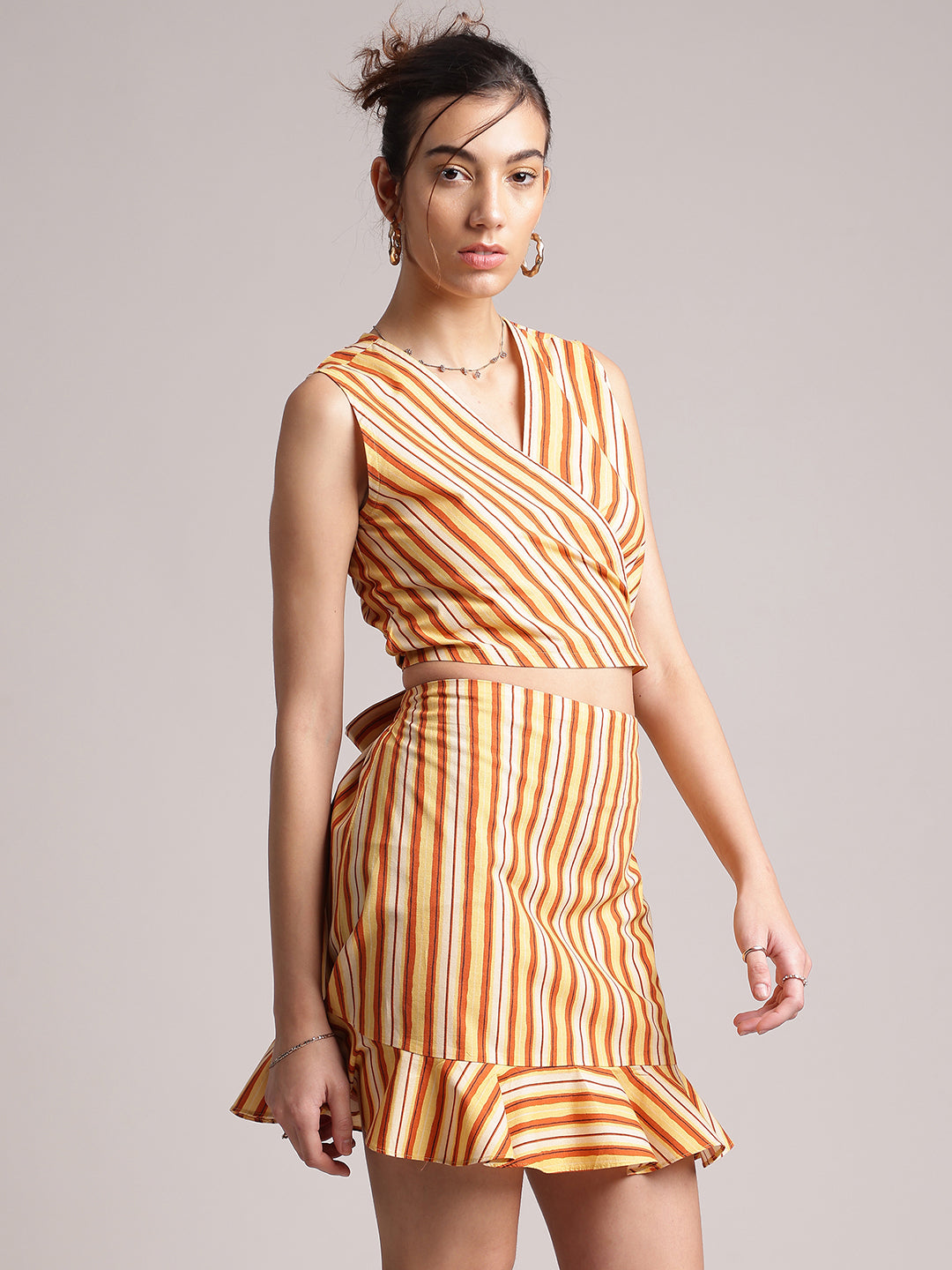 Zaccai Women's Multi Poplin Striped Co-Ords 