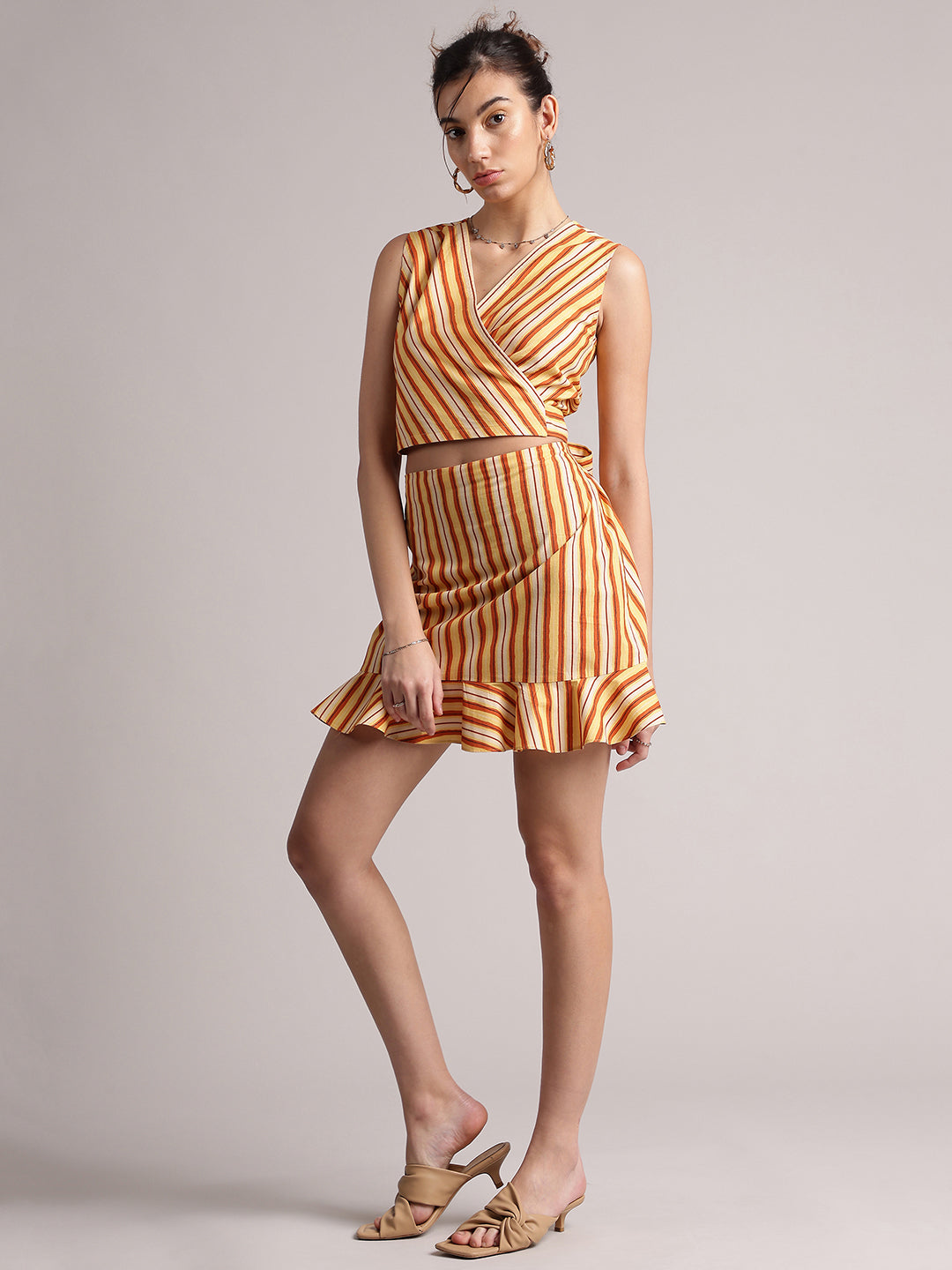 Zaccai Women's Multi Poplin Striped Co-Ords 