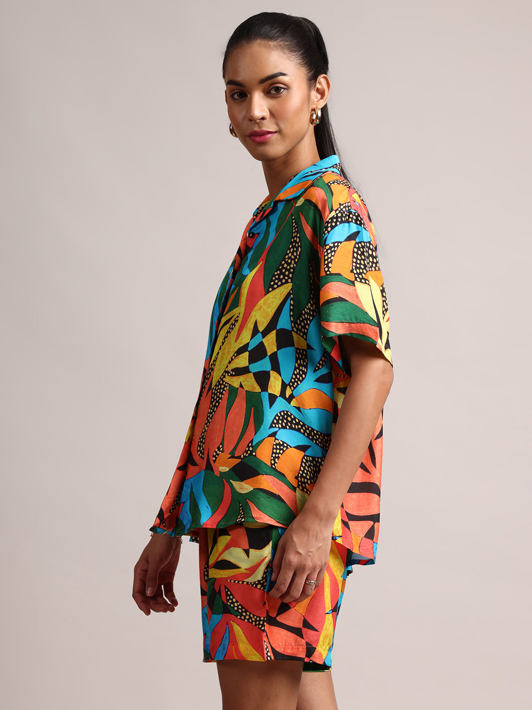 Zaccai Women's Multi Muslin Tropical Co-Ords 