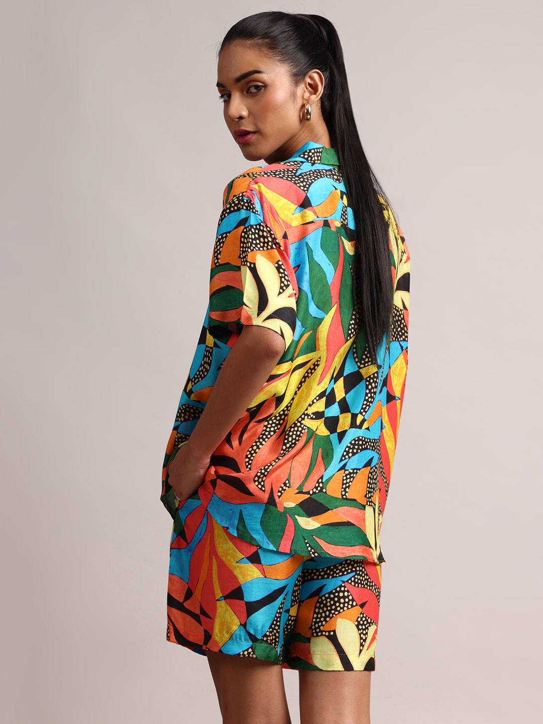 Zaccai Women's Multi Muslin Tropical Co-Ords 