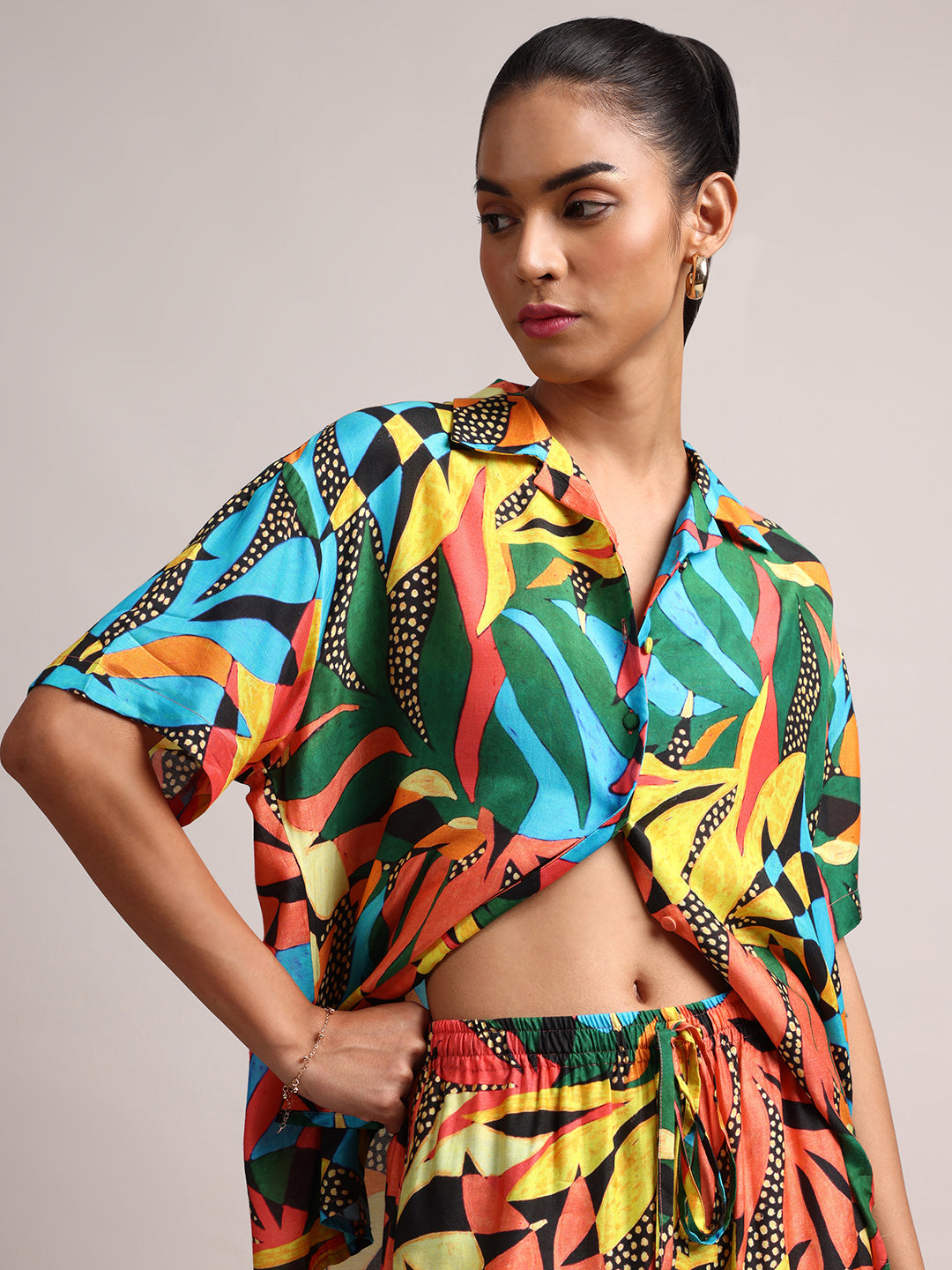 Zaccai Women's Multi Muslin Tropical Co-Ords 