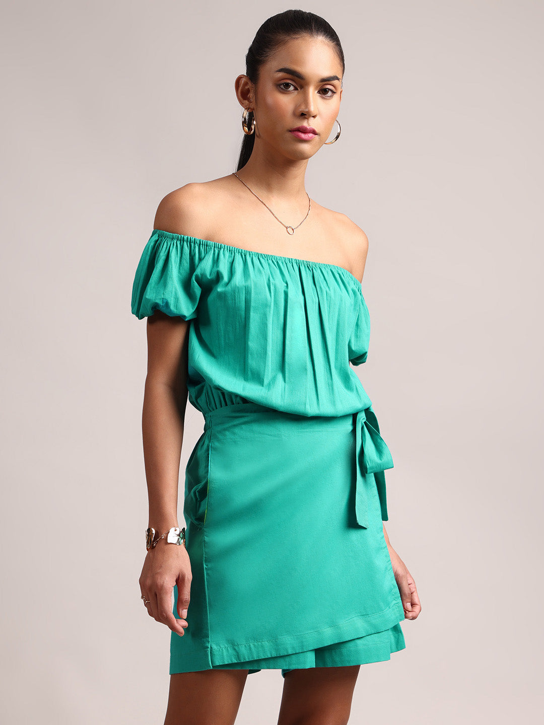 Zaccai Women's Aqua Cambric Solid Jumpsuit 