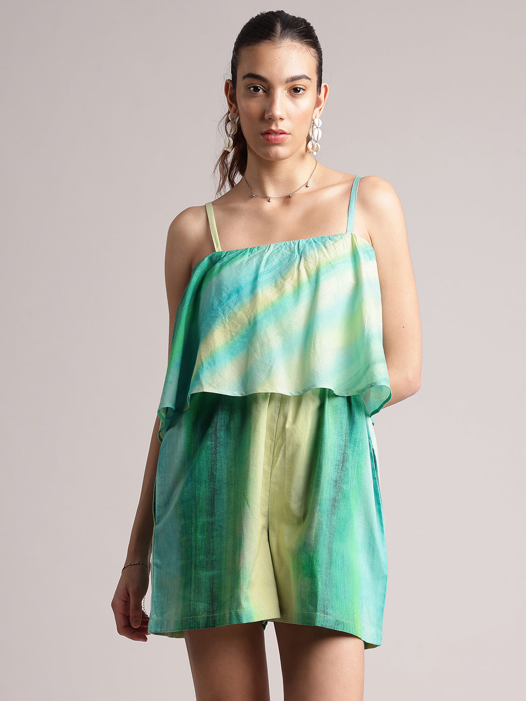 Zaccai Women's Multi Cambric Abstract Jumpsuit 