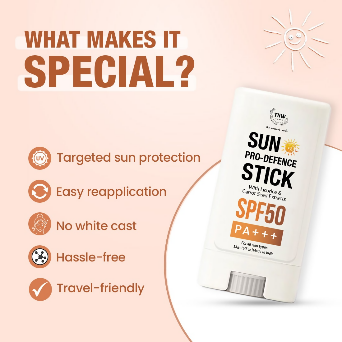 The Natural Wash Sun Pro Defence Sunscreen Stick SPF50  Grab2Buy The Natural Wash Grab2Buy