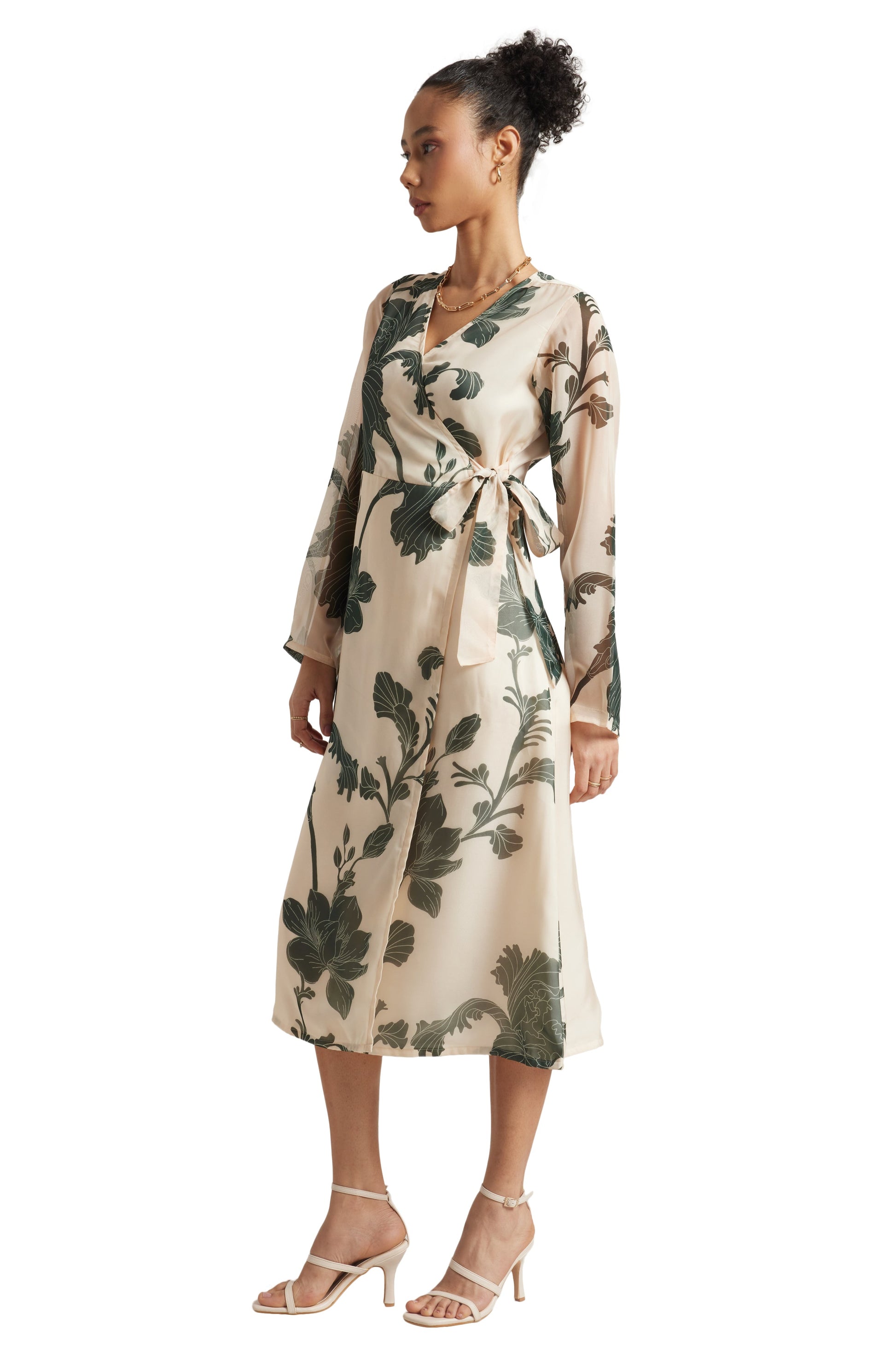 Zaccai Women's Cream Organza Floral Dress  Grab2Buy Zaccai Grab2Buy